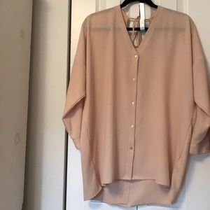 Light pink oversized blouse